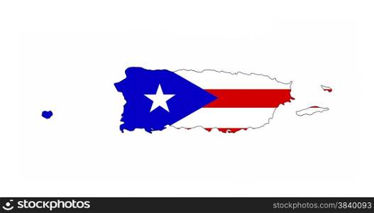 puerto rico country flag map shape national symbol