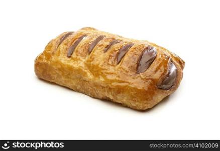 Puff pastry isolated on white background