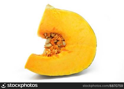 Pumpkin isolated on white background. Vegetable concept
