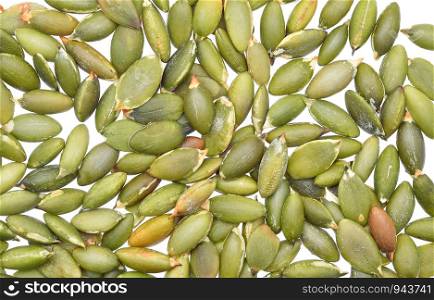 pumpkin seeds isolated on white background