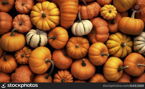 Pumpkins autumn background for Thanksgiving