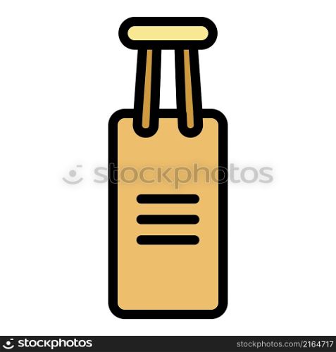 Punch bag icon. Outline punch bag vector icon color flat isolated. Punch bag icon color outline vector