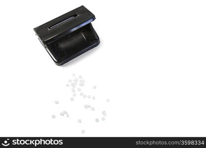 Punch machine on white background