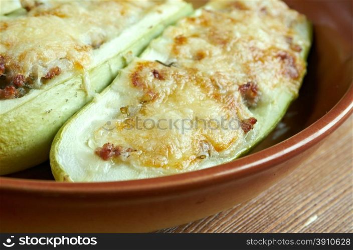 Punjene tikvice- zucchini stuffed with rice and meat. dish common in all Balkans countries