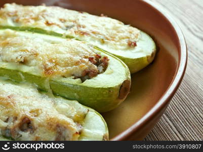 Punjene tikvice- zucchini stuffed with rice and meat. dish common in all Balkans countries