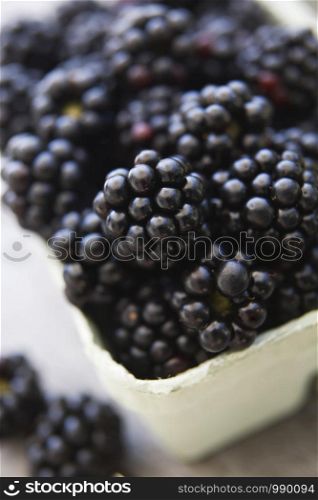 Punnet Of Fresh Blackberries