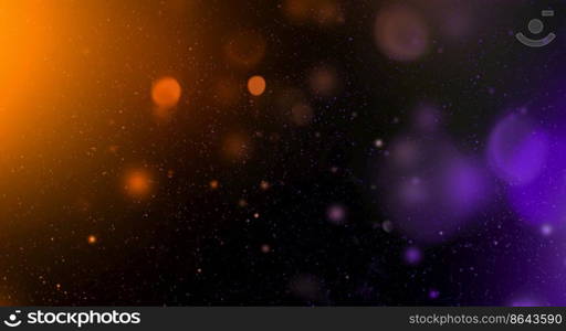 Purple and yellow colorful starry sky, horizontal galaxy background banner. Purple and yellow colorful starry sky, horizontal galaxy background