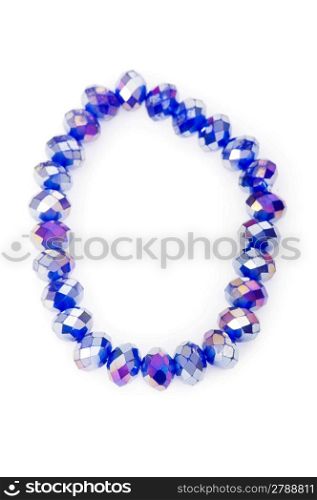 Purple bracelet isolated on the white background