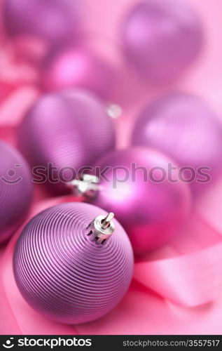 purple christmas balls