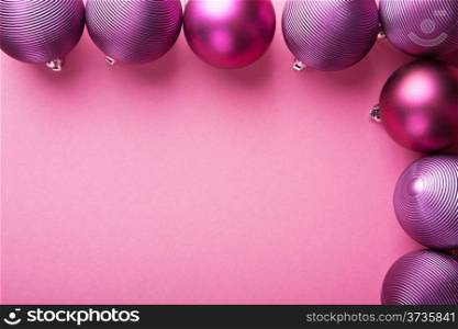 purple christmas balls border