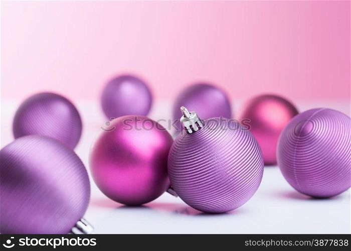 purple christmas balls winter decoration