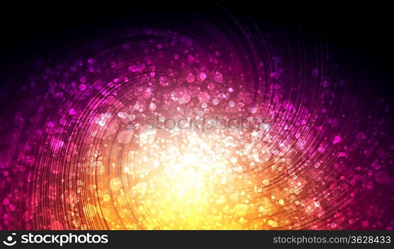 Purple colour bokeh abstract light background. Illustration