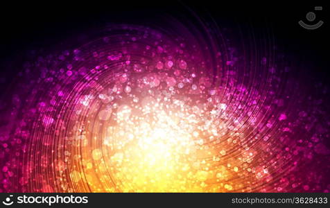 Purple colour bokeh abstract light background. Illustration