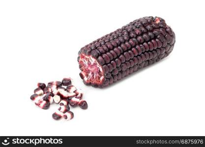 purple corn isolated on white background