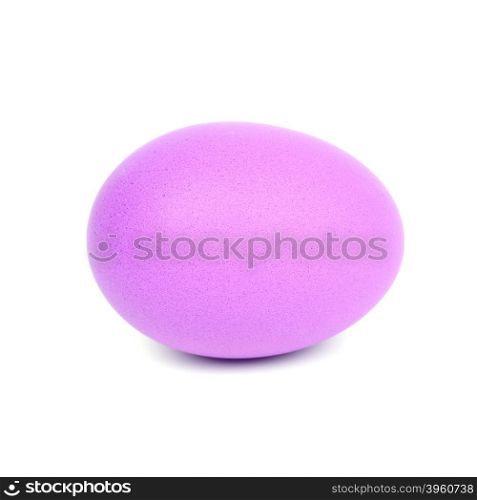 purple easter egg isolated on white background