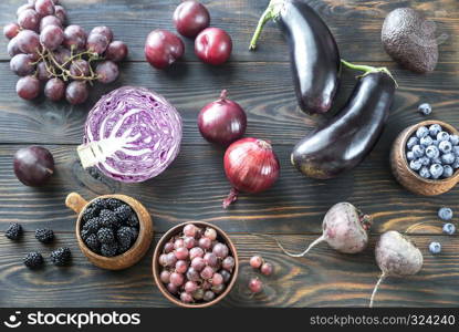 Purple fruits and vegetables