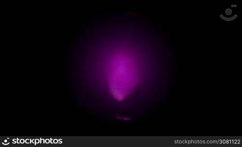 Purple glowing orb on black background