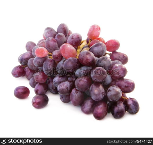 Purple Grapes Isolated On A White Background