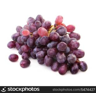 Purple Grapes Isolated On A White Background