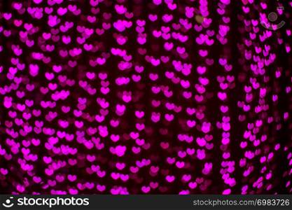 Purple heart bokeh background photo, Love Valentine day concept