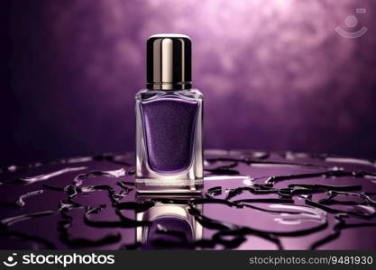 Purple nail polish bottle.