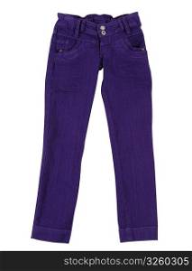Purple pants. Isolated