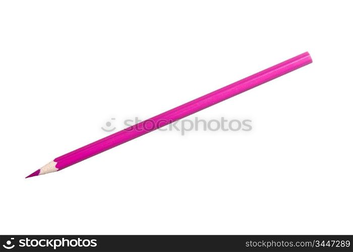 purple pencil isolated on a white background