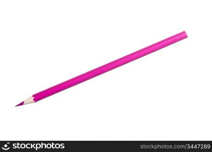 purple pencil isolated on a white background