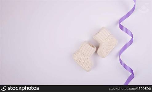 purple ribbon socks copy space 1 . Resolution and high quality beautiful photo. purple ribbon socks copy space 1 . High quality and resolution beautiful photo concept