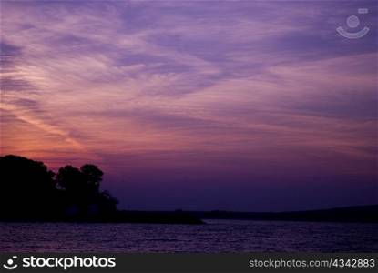 purple sunset at Black Sea Bulgaria