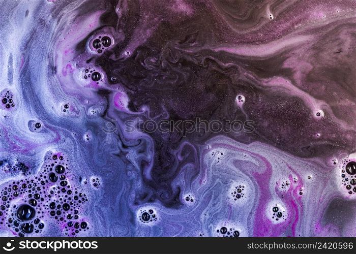 purple water with foam