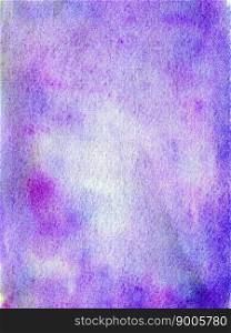 Purple watercolor background with spots, dots, blurred circles. Hand-drawn illustration. Purple watercolor background with spots, dots, blurred circles