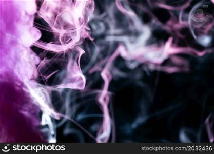 purple wavy smoke black background