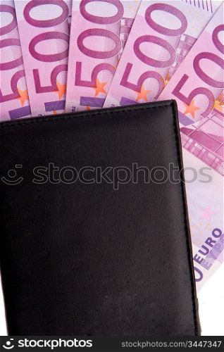 Purse full of notes of five hundred euros