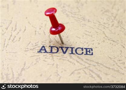 Push pin on advice