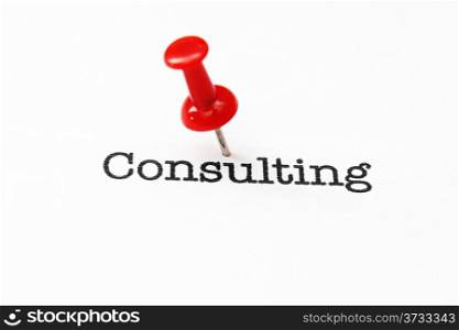 Push pin on consulting text