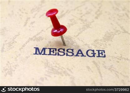 Push pin on message