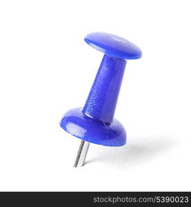 Pushpin attached in on white background isolated