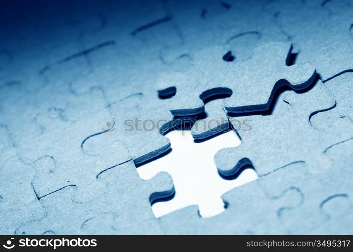 puzzle combined objects macro close up