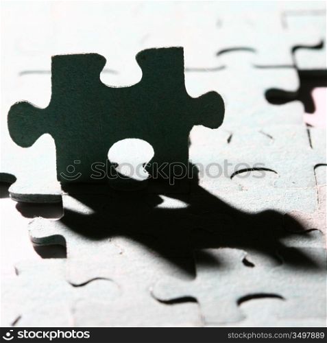 puzzle combined objects macro close up