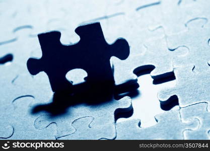 puzzle combined objects macro close up