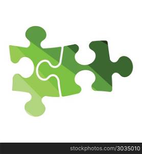 Puzzle decision icon. Puzzle decision icon. Flat color design. Vector illustration.