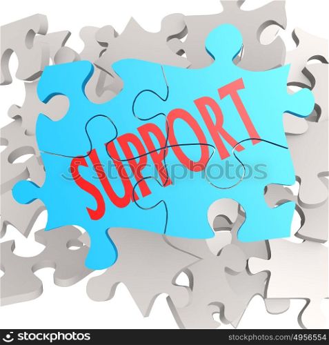 Puzzle jigsaw support