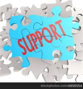 Puzzle jigsaw support