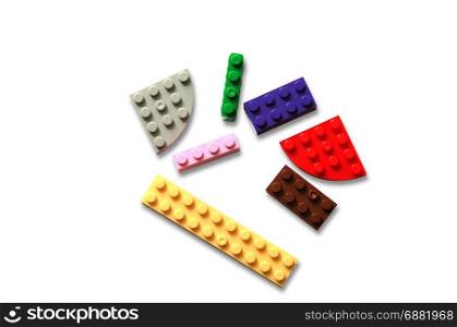 puzzle LEGO on the white background.