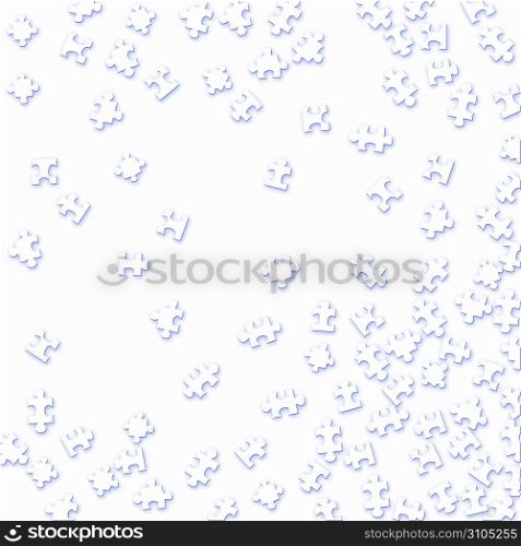 Puzzle pieces on white background