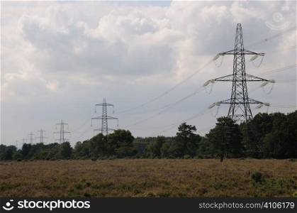 Pylons in the countryside