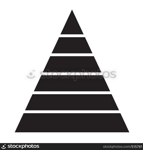 pyramid chart icon on white background. pyramid chart sign. flat style. pyramid chart icon for your web site design, logo, app, UI.