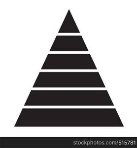 pyramid chart icon on white background. pyramid chart sign. flat style. pyramid chart icon for your web site design, logo, app, UI.