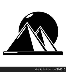 Pyramid egypt icon. Simple illustration of pyramid egypt vector icon for web. Pyramid egypt icon, simple black style